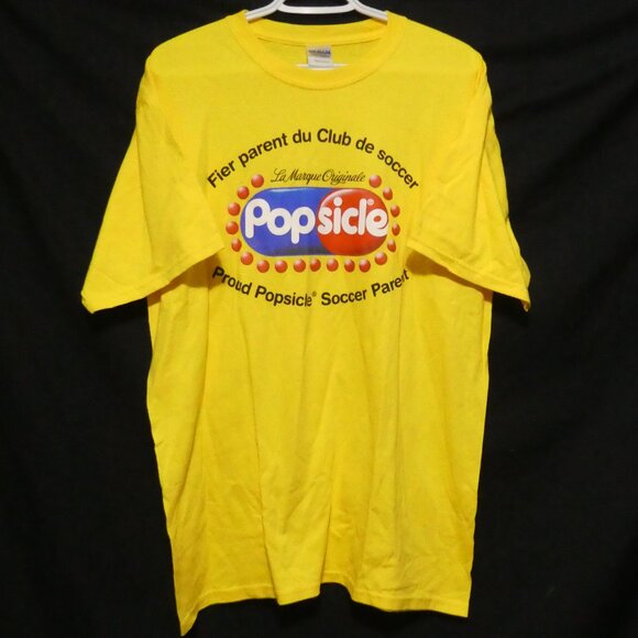 GILDAN ULTRA COTTON | large | 100% Cotton | Yellow Popsicle Graphic Tee | NWOT - Picture 1 of 15